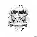 Volkswagen t3 tattoo design idea