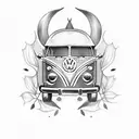 Volkswagen t3 tattoo design idea