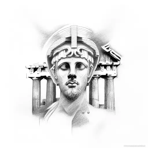 parthenon tattoo design idea