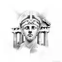 parthenon tattoo design idea
