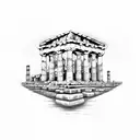 parthenon tattoo design idea