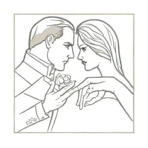 phantom of the opera and christine diia holding hands in the 2004 movie tattoo design idea