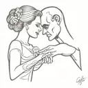phantom of the opera and christine diia holding hands in the 2004 movie tattoo design idea