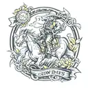 cowboys live forever tattoo design idea