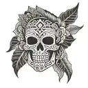 Aztec skull full back tattoo design tattoo design idea