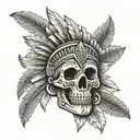 Aztec skull full back tattoo design tattoo design idea