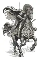 trojan warrior pattern   tattoo design idea