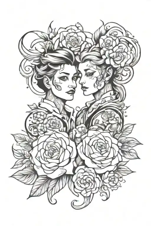 Michael and Victoria tattoo design idea