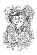 Michael and Victoria tattoo design idea