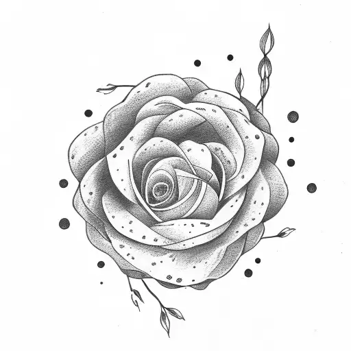 Flower with everything happens for a reason tattoo design idea