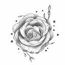 Flower with everything happens for a reason tattoo design idea