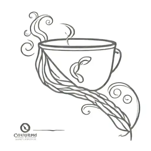 coffee bean and waves tattoo design idea