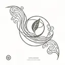 coffee bean and waves tattoo design idea