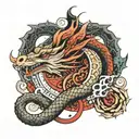 ouroboros dragon tattoo design idea