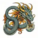 ouroboros dragon tattoo design idea