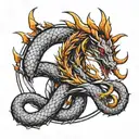ouroboros dragon tattoo design idea
