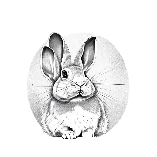 matrix rabbit tattoo design idea