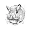 matrix rabbit tattoo design idea