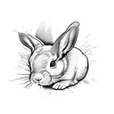 matrix rabbit tattoo design idea