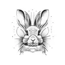 matrix rabbit tattoo design idea