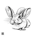 matrix rabbit tattoo design idea