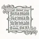Hebrew text Jeremiah 33:3  tattoo design idea