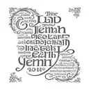 Hebrew text Jeremiah 33:3  tattoo design idea