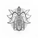 Hamsa Symbol tattoo design idea