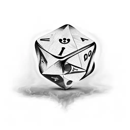 fire 2 dice tattoo design idea