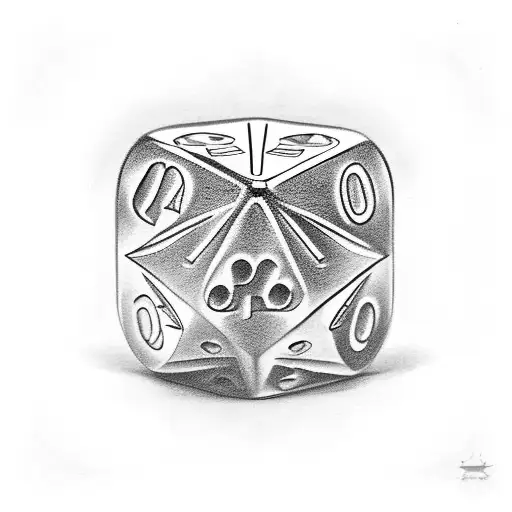 2 red dice tattoo design idea