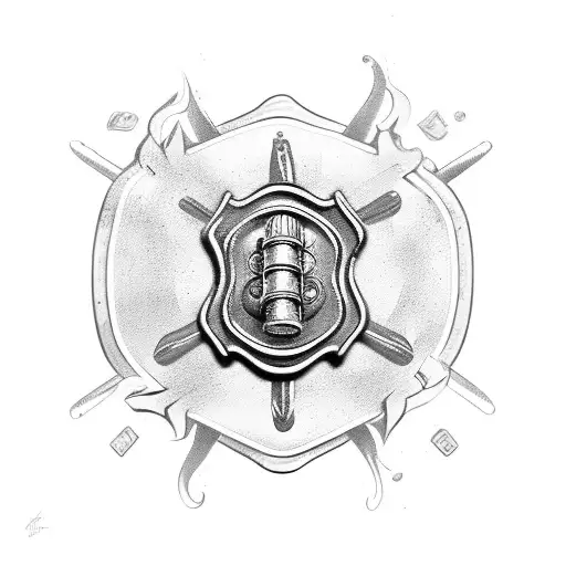 firefighter 2 red dice tattoo design idea