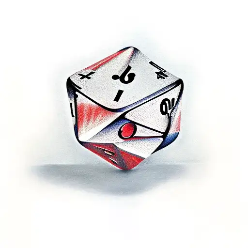 fire 2 dice tattoo design idea