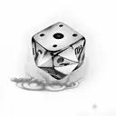 2 red dice with fire tattoo design idea