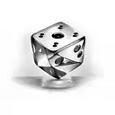 2 red dice with fire tattoo design idea