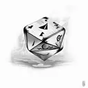 fire 2 dice tattoo design idea