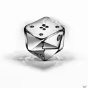 fire 2 dice tattoo design idea
