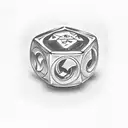 2 red dice tattoo design idea