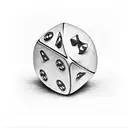 2 red dice tattoo design idea