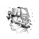 firefighter 2 red dice tattoo design idea