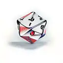 fire 2 dice tattoo design idea