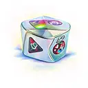 fire 2 dice tattoo design idea