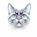 persian black cat tattoo design idea