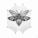 moth with minimal shading tattoo design idea