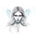 real angel tattoo design idea