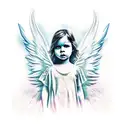 real angel tattoo design idea