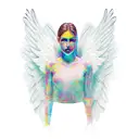 real angel tattoo design idea