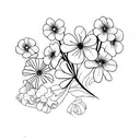 geranium tattoo design idea