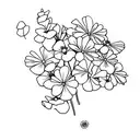 geranium tattoo design idea