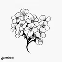 geranium tattoo design idea