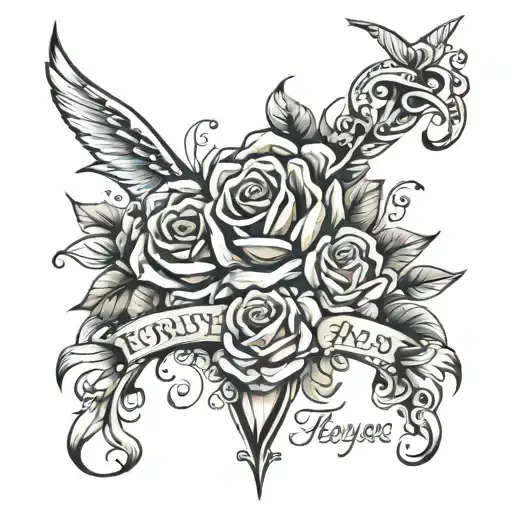 forever and always  tattoo design idea
